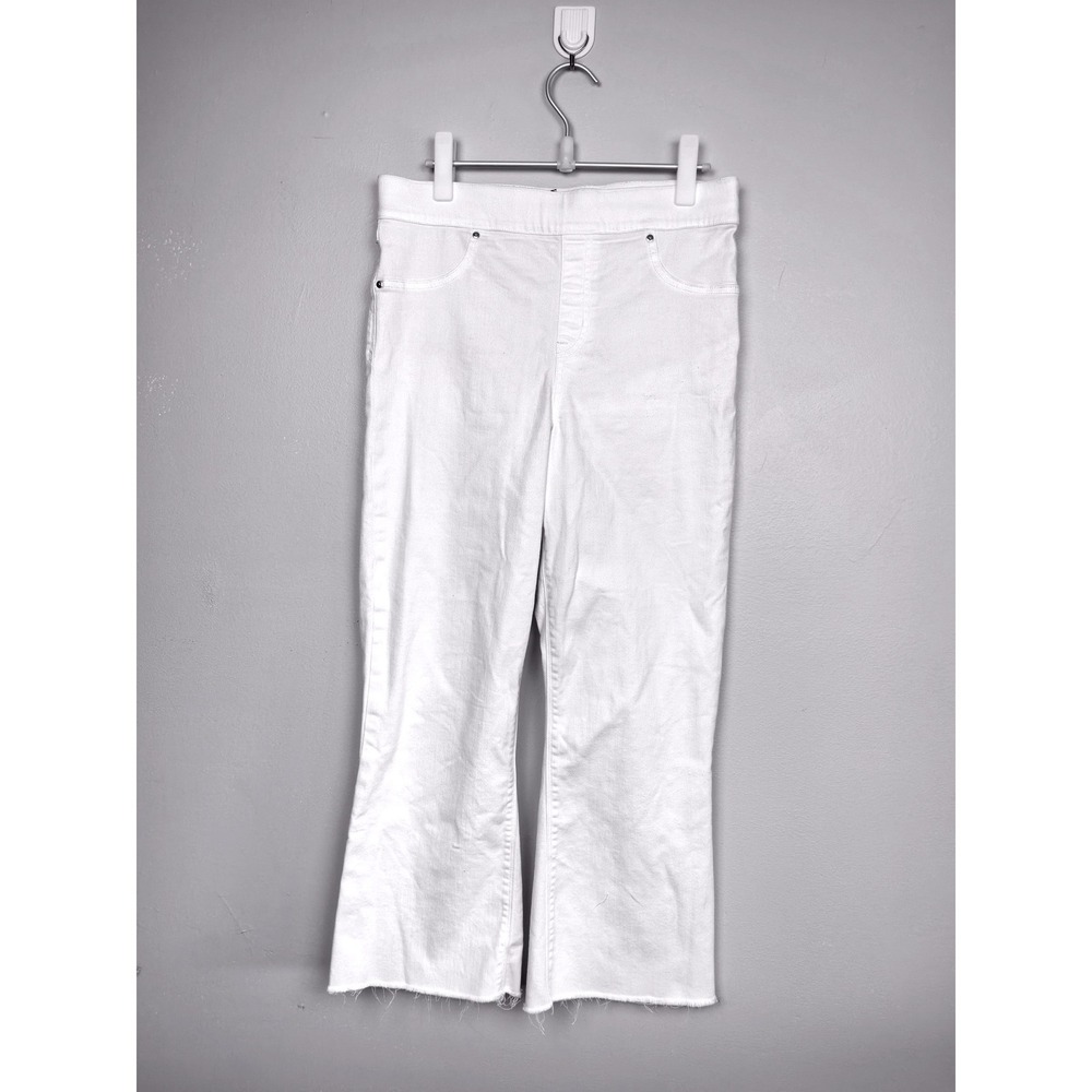 SPANX White Flare Leg Pull-On Pants | Women's Size Large‎ | High-Rise Stretch